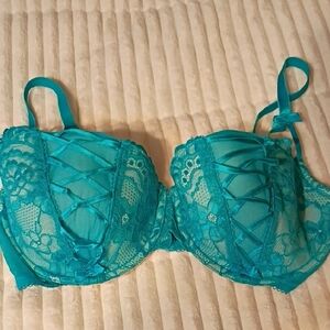Adore Me Vibrant Teal Lace Bra